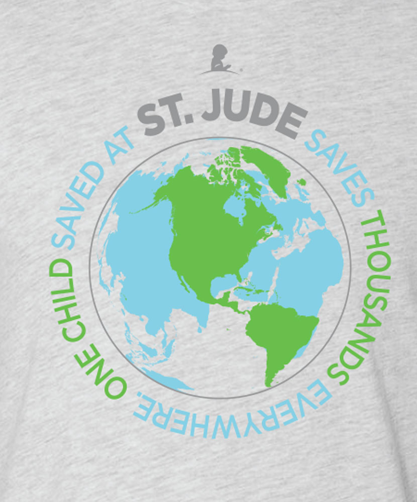 One Child Saved at St. Jude Earth T-Shirt